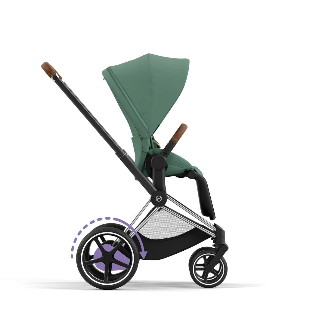 CYBEX e-PRIAM Set Gestell in Chrome Brown - Leaf Green
