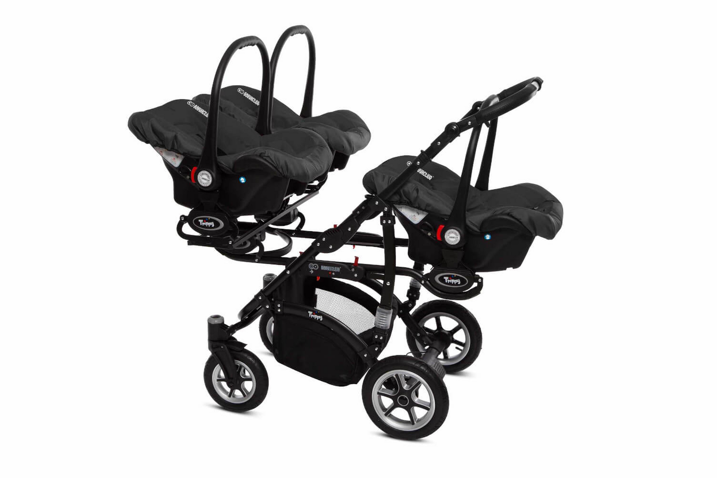 Kinderwagen „TRIPPY“ für Drillinge - SCHWARZ