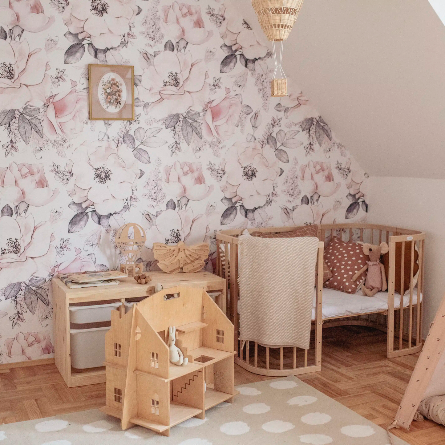 QUADRATISCHES BABYBETT - WALDIN NATUR