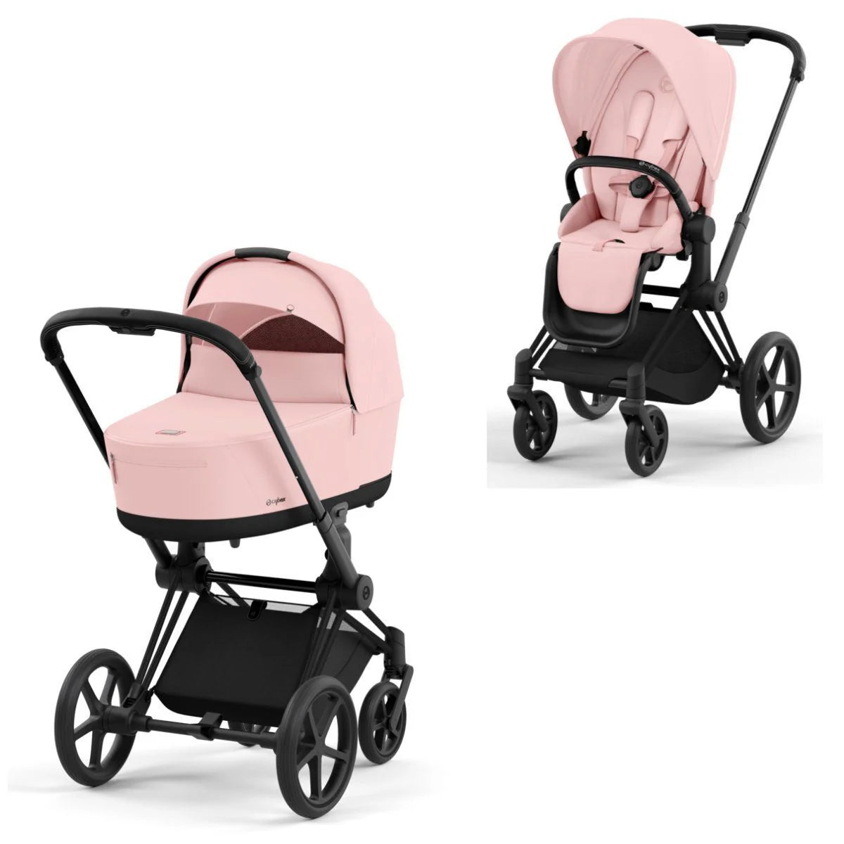 CYBEX e-PRIAM Set Gestell in Matt Black - Peach Pink