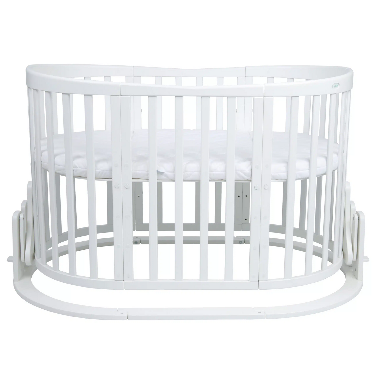 Wiegenaufsatz für 7-in-Babybett OVAL Weiß