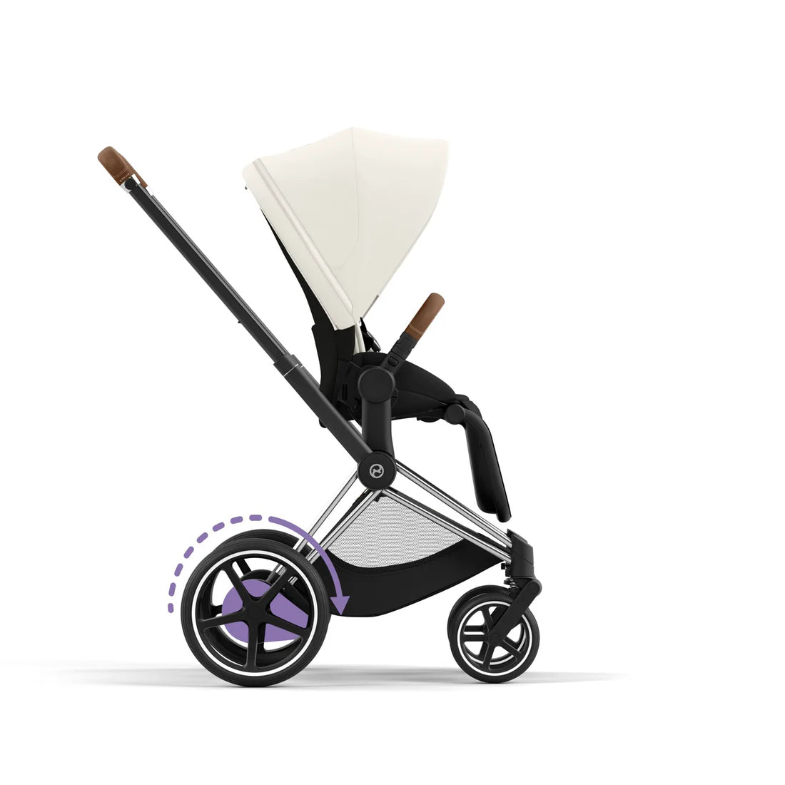CYBEX e-PRIAM Set Gestell in Chrome Brown - Off White