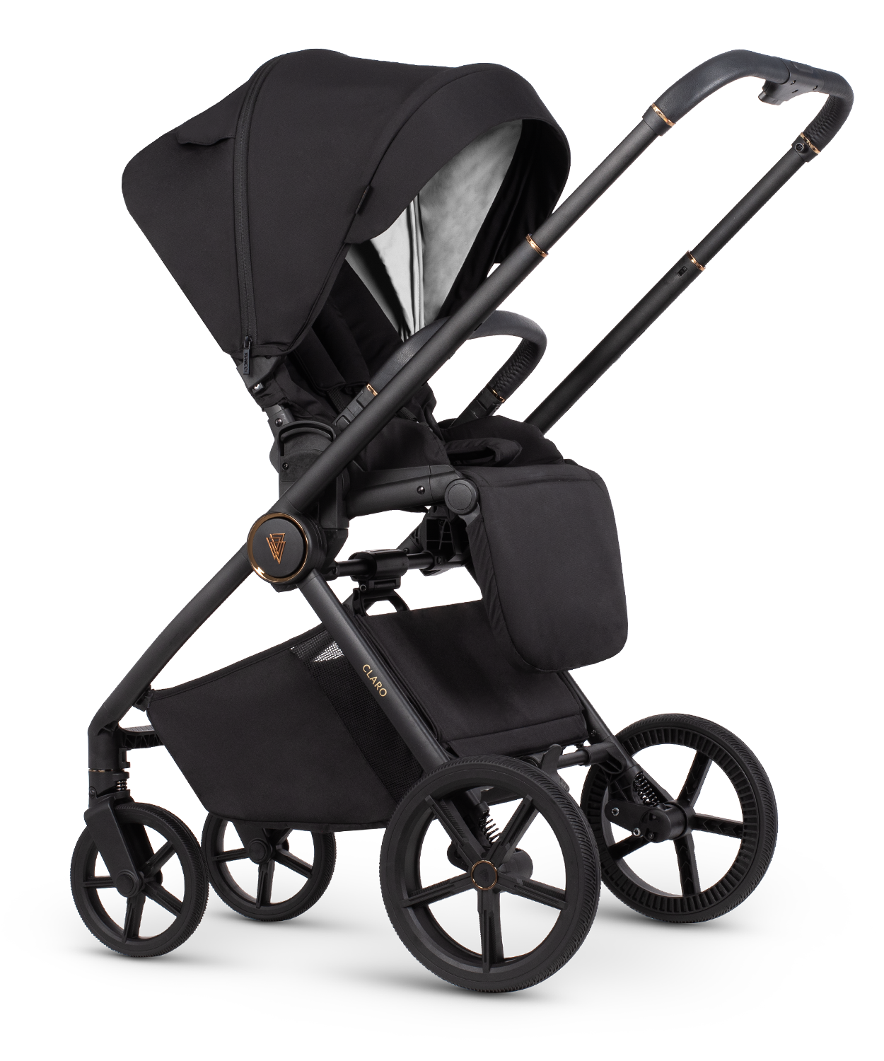 VENICCI CLARO „NOIR“ - 4-in-1 Kinderwagen + 360Grad ISOFIX STATION