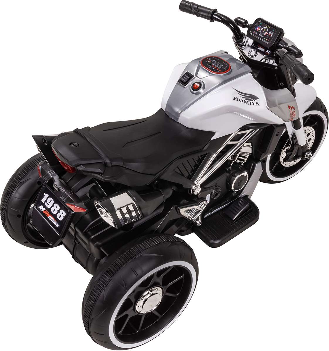 Kindermotorrad Cruiserbike, Motorsound, Bremsautomatik, 36 Watt, 2x 6 Volt, Hartplastikreifen, LED