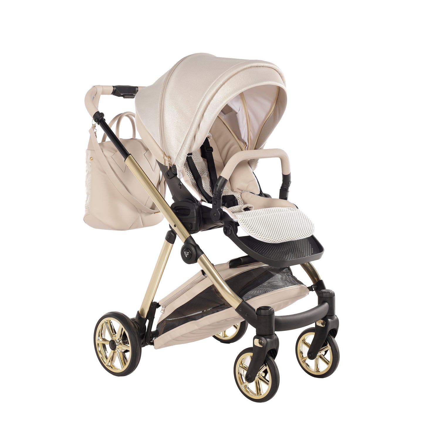 JUNAMA ELLEGANTE LAME - BEIGE / GOLD