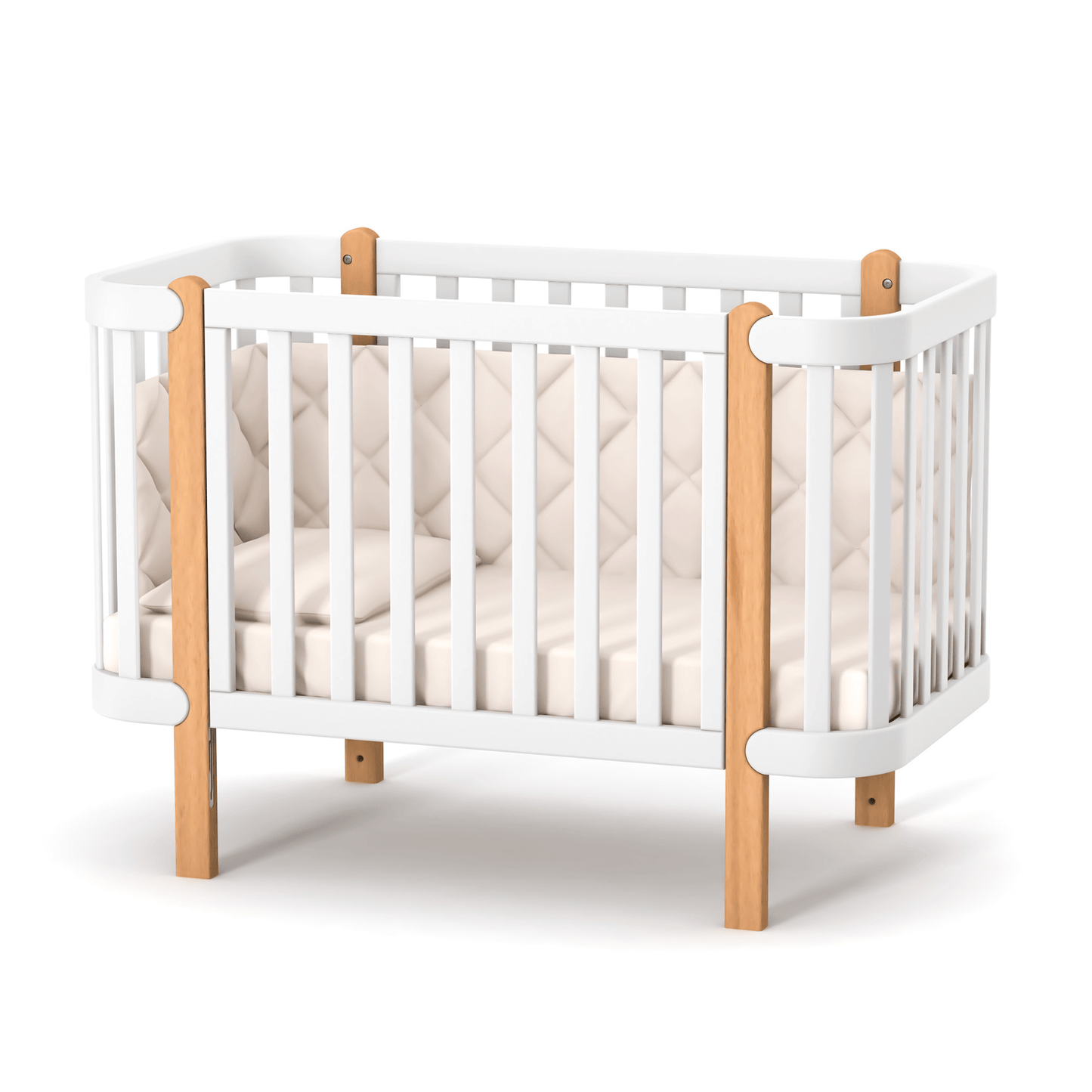 Veres Monaco Babybett (120x60 cm) - Premium Luxus Kollektion, sicher & multifunktional