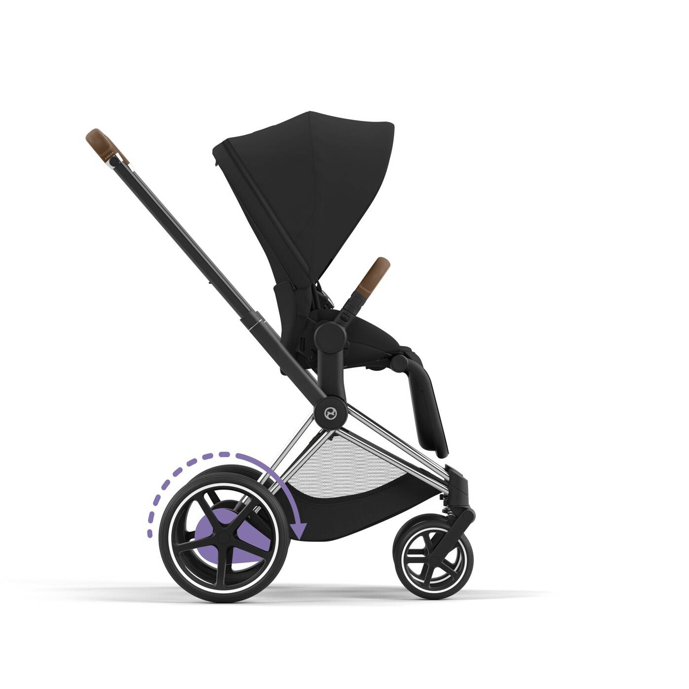 CYBEX - e-Priam Rahmen - Chrome with Brown Details