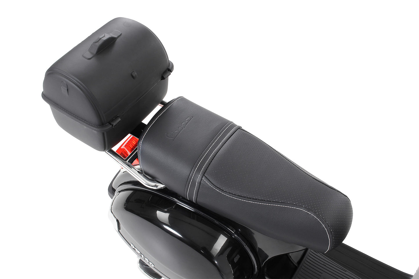 Kinder-Elektroroller Vespa, lizenziert, EVA-Reifen, LED-Scheinwerfer, Koffer, Soundmodul, Stützräder