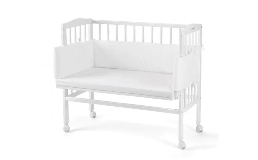 Beistellbett 2in1 mit Bezug WEIß