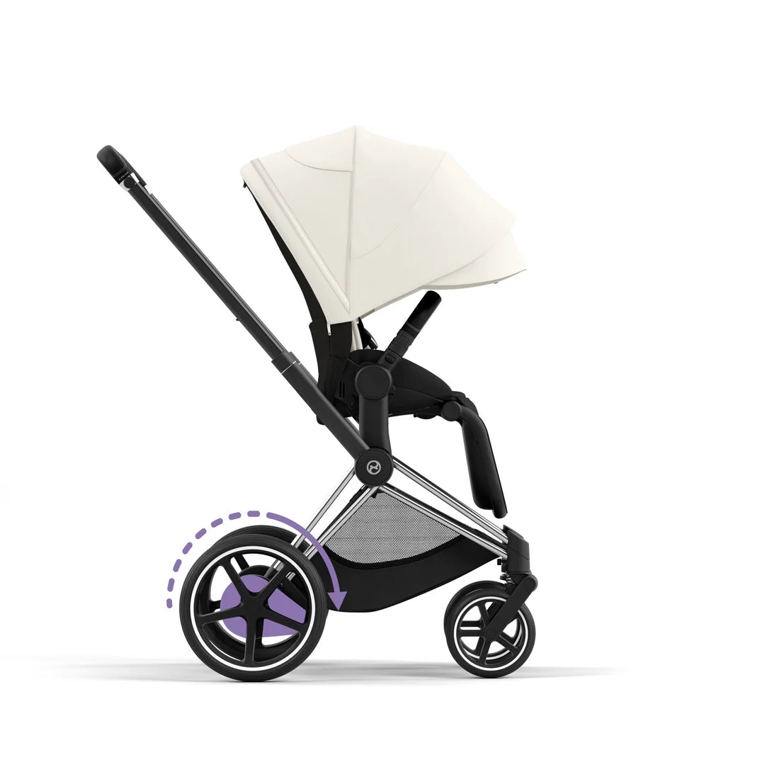 CYBEX e-PRIAM Set Gestell in Chrome Black - Off White