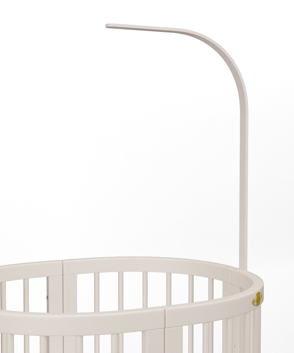 Baldachin und Spielzeughalter aus Holz, Farbe: Elfenbein