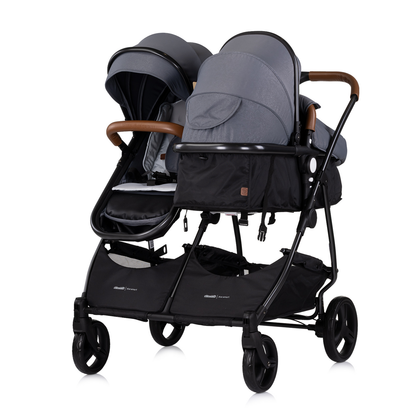 KINDERWAGEN FÜR ZWEI KINDER DUO SMART GREY