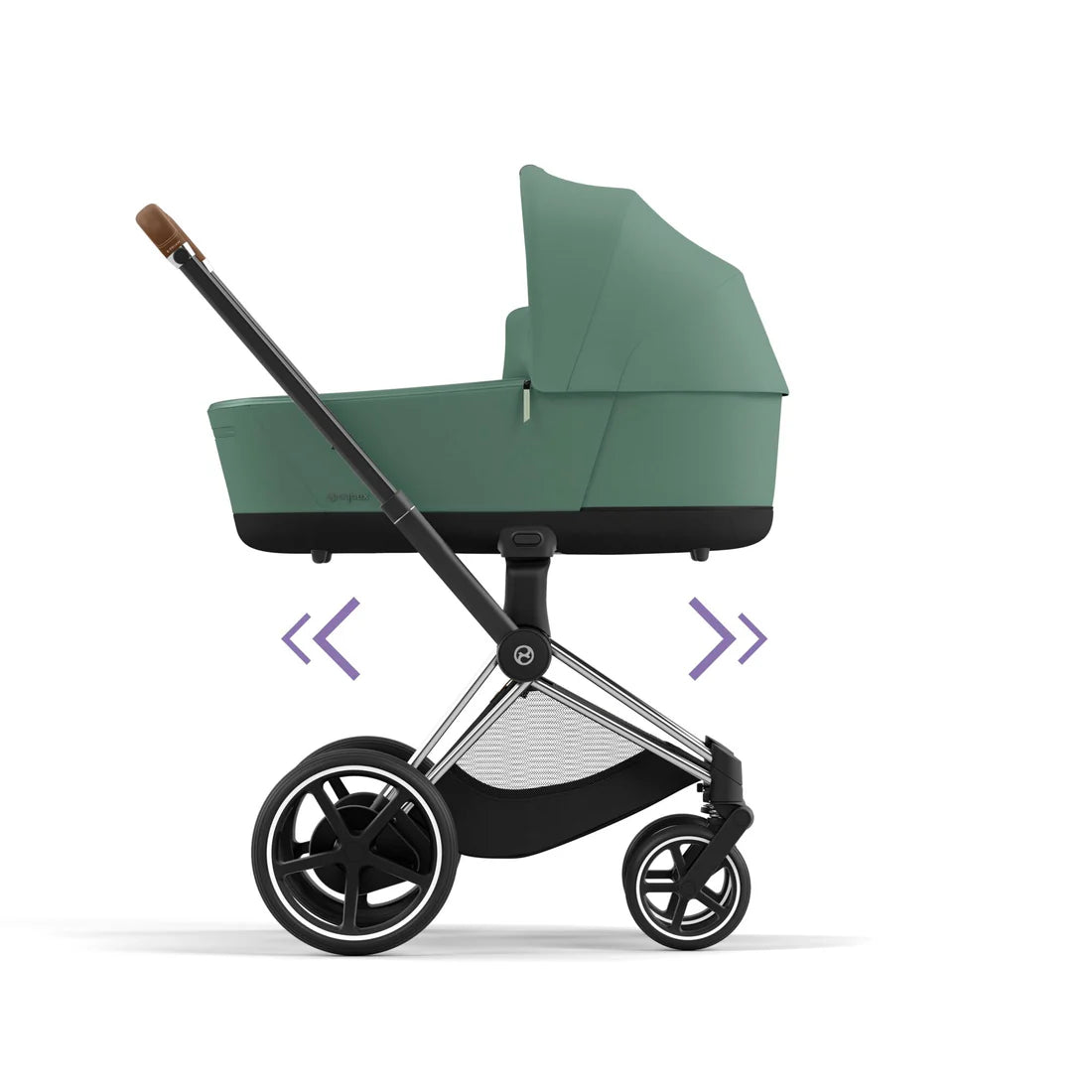 CYBEX e-PRIAM Set Gestell in Chrome Brown - Leaf Green