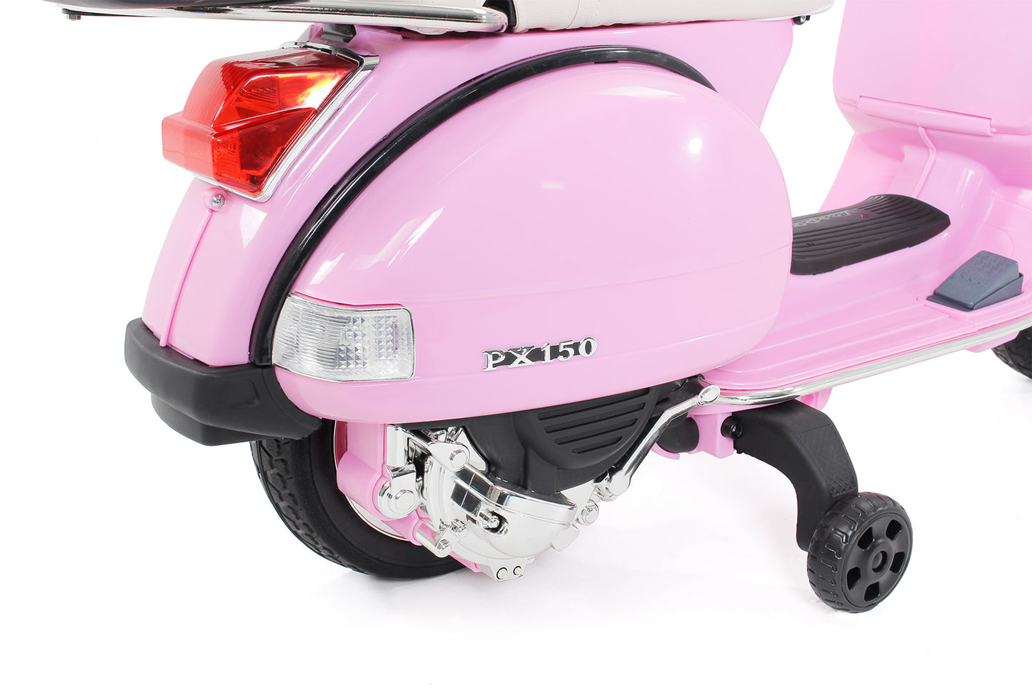Kinder-Elektroroller Vespa, lizenziert, EVA-Reifen, LED-Scheinwerfer, Koffer, Soundmodul, Stützräder