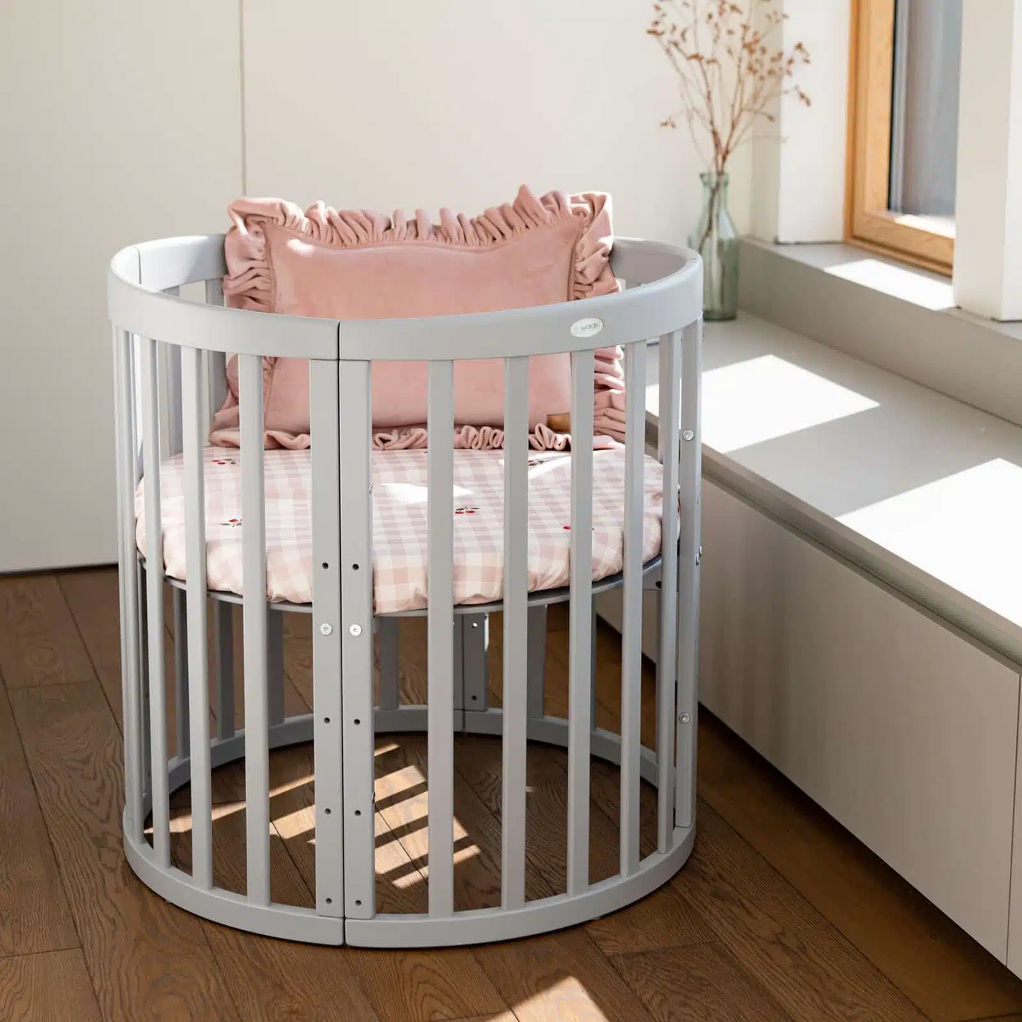 OVALES BABYBETT 7-IN-1 - WALDIN GRAU