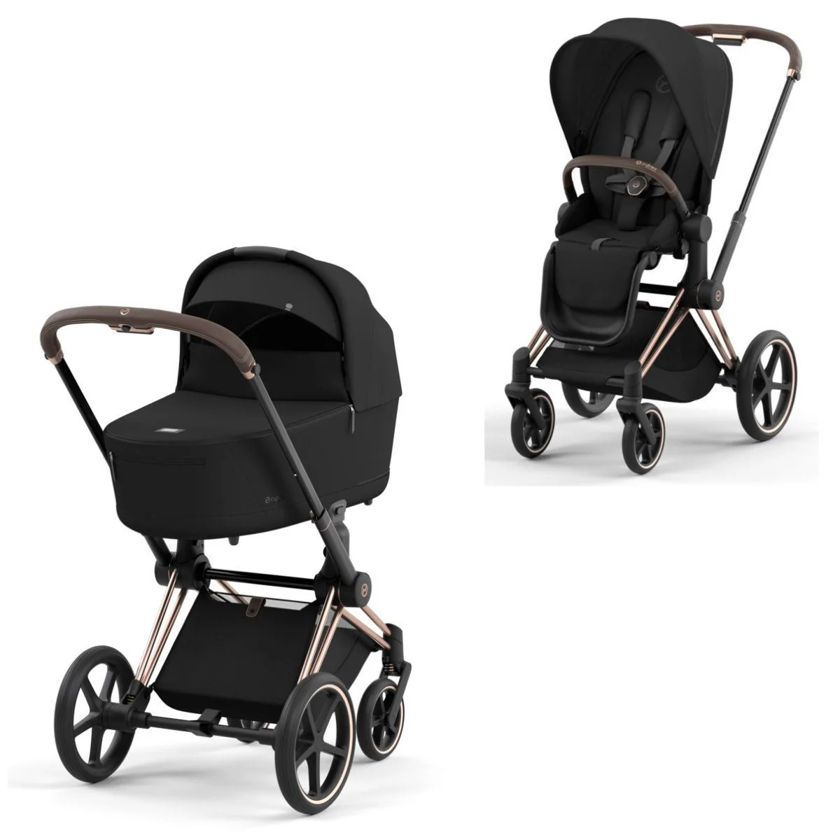 CYBEX PRIAM Set Gestell in Roségold - Sepia Black