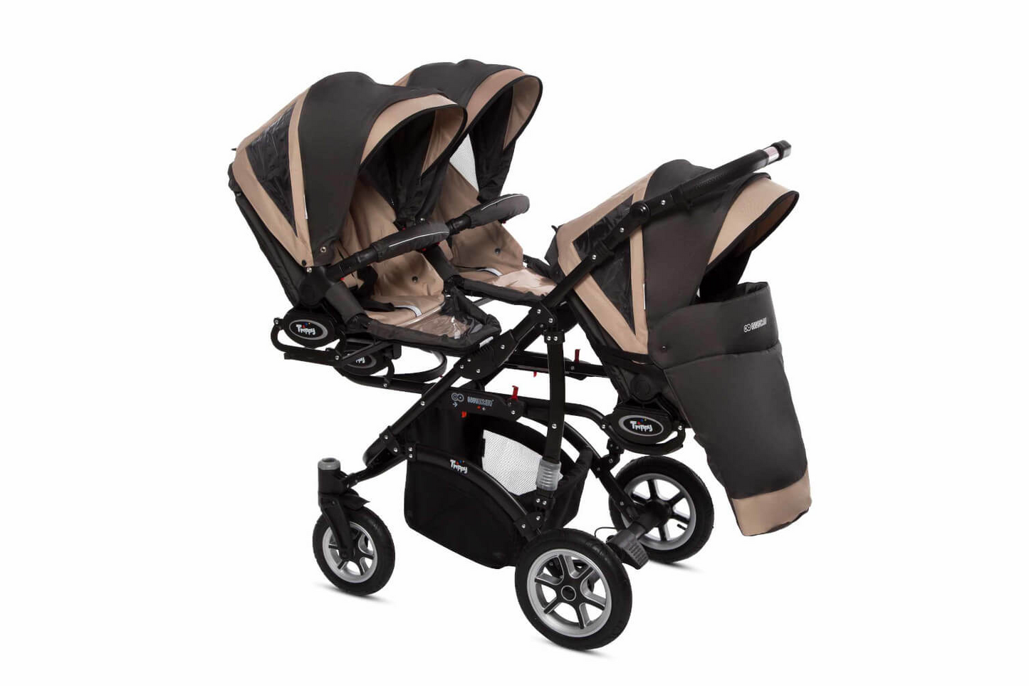 Kinderwagen „TRIPPY“ für Drillinge - BEIGE