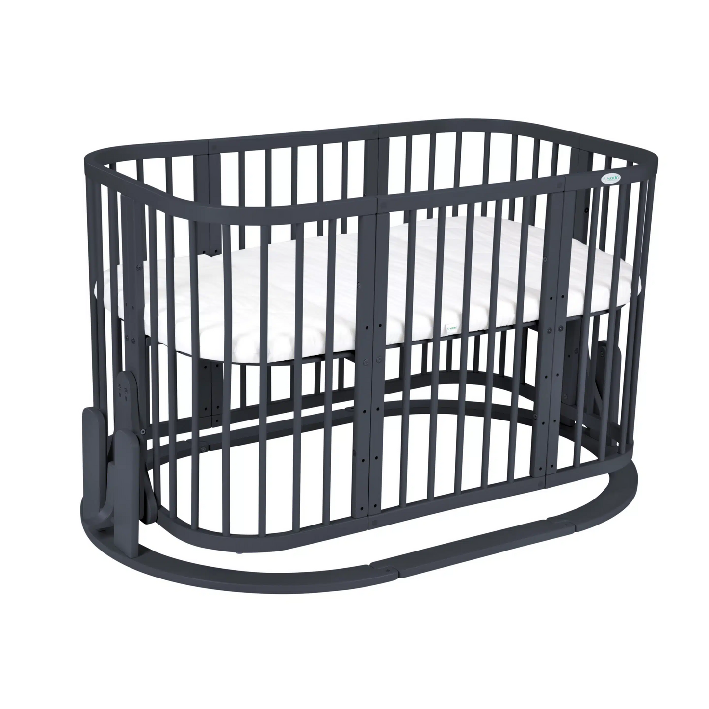 Wiegenaufsatz für 7-in-Babybett Quadratisch Graphite