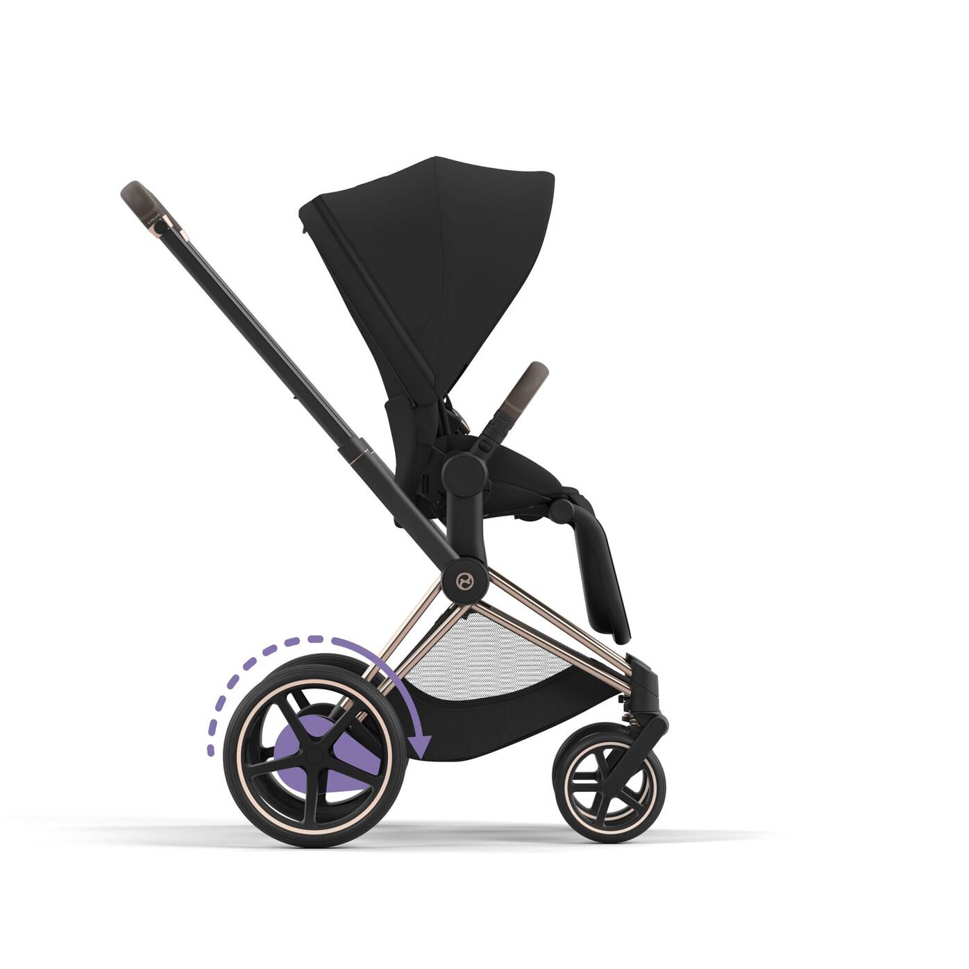CYBEX e-PRIAM Set Gestell in Roségold - Sepia Black