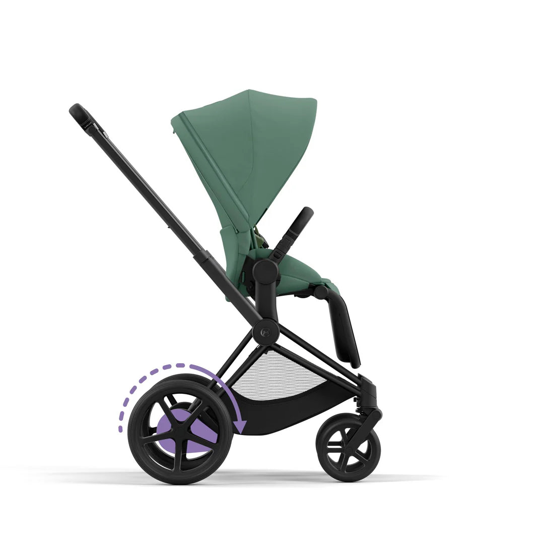 CYBEX e-PRIAM Set Gestell in Matt Black - Leaf Green