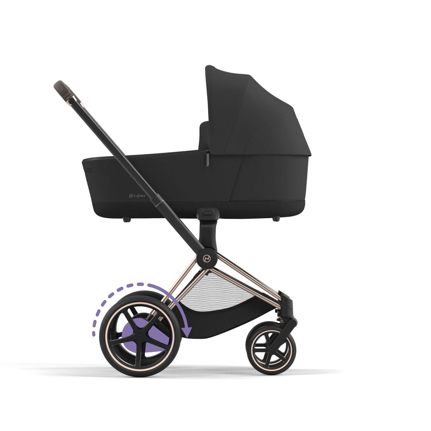 CYBEX e-PRIAM Set Gestell in Roségold - Sepia Black