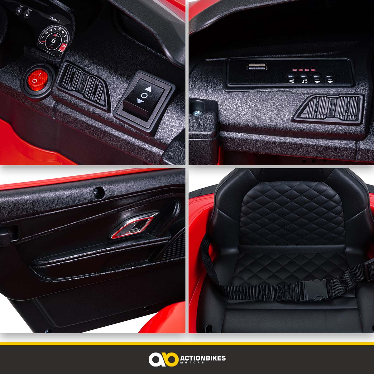 Kinder-Elektroauto Audi R8 Spyder lizenziert, 60 Watt, LED-Scheinwerfer, Musik, Hupe, Fernbedienung