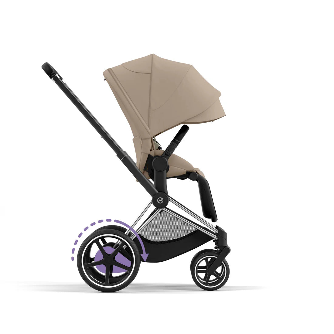 CYBEX e-PRIAM Set Gestell in Chrome Brown - Cozy Beige