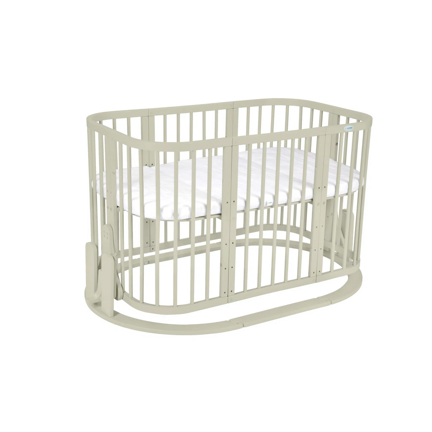 Wiegenaufsatz für 7-in-Babybett Quadratisch Olivgrün