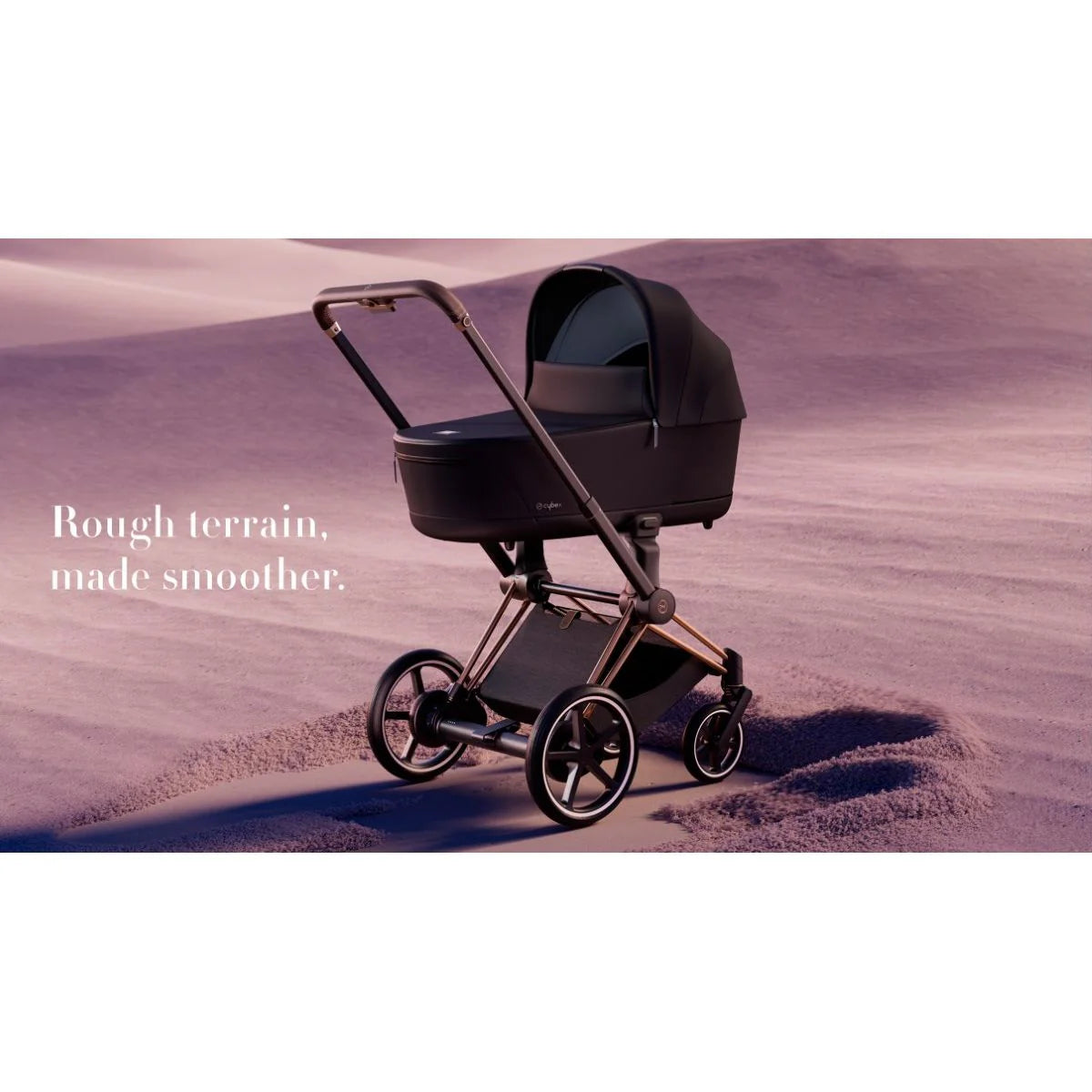 CYBEX e-PRIAM Set Gestell in Chrome Black - Cozy Beige