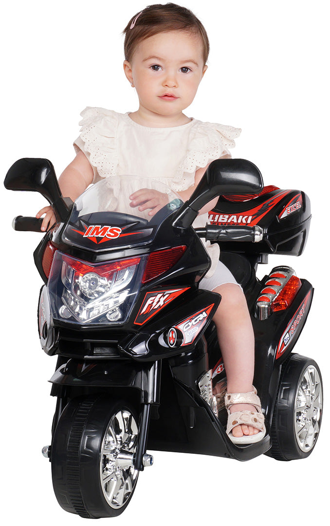 Kindermotorrad C051, Kinder-Elektro-Motorrad mit 12-Watt-Motor, LED-Scheinwerfer, 2-Gang-Getriebe