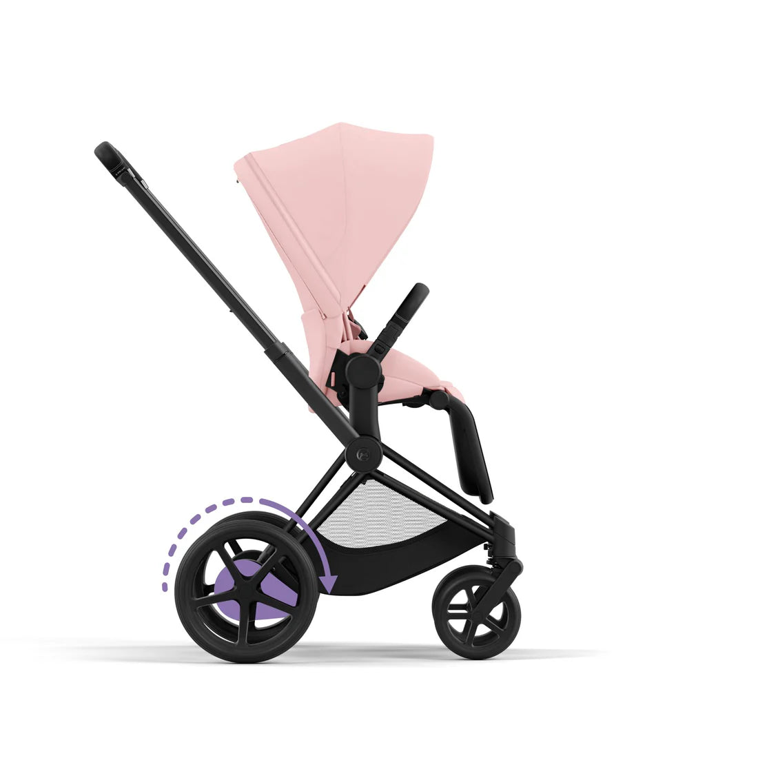 CYBEX e-PRIAM Set Gestell in Matt Black - Peach Pink