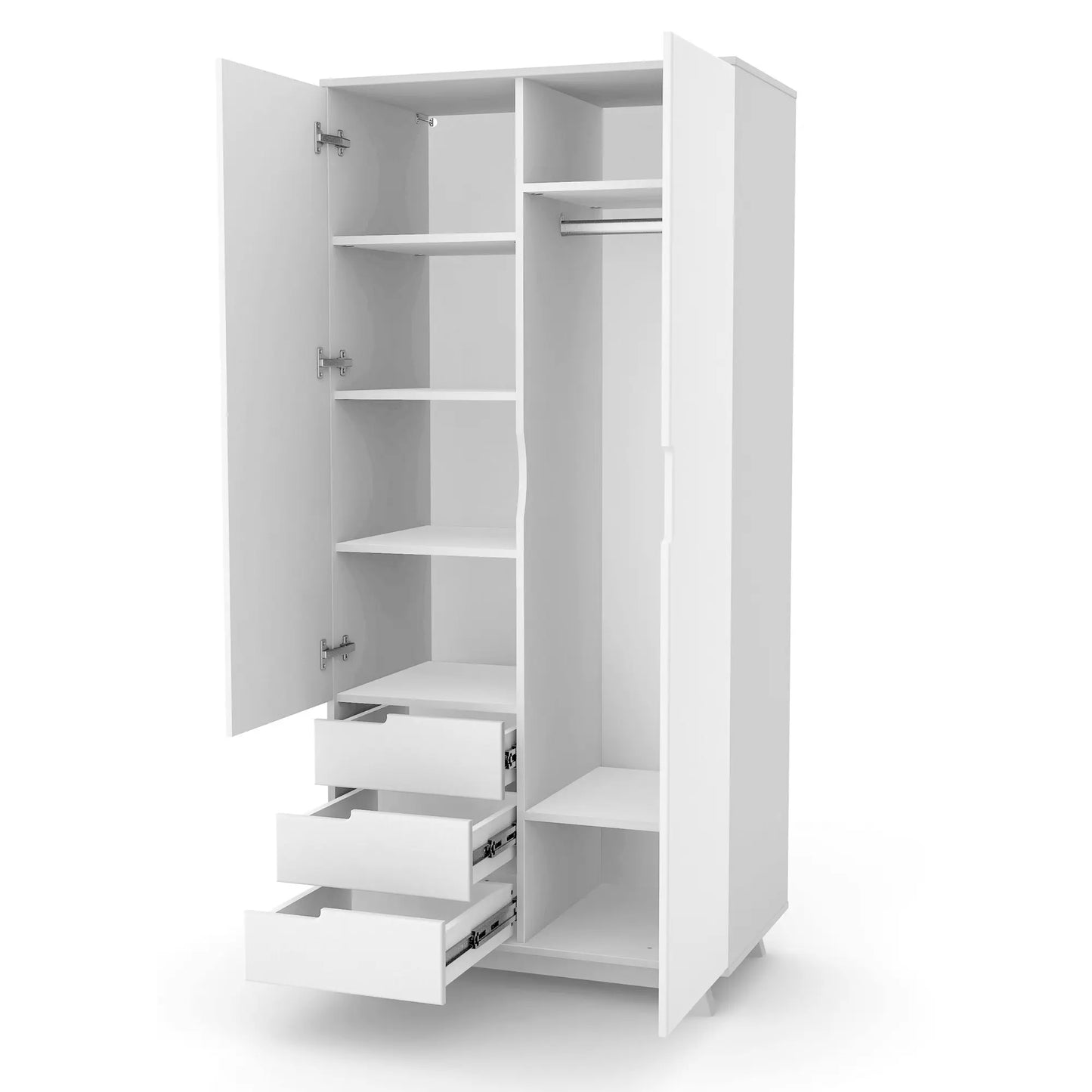 Veres Manhattan 850 Kinderkleiderschrank mit Schubladen, zweiflügelig (85x47x182,5 cm)
