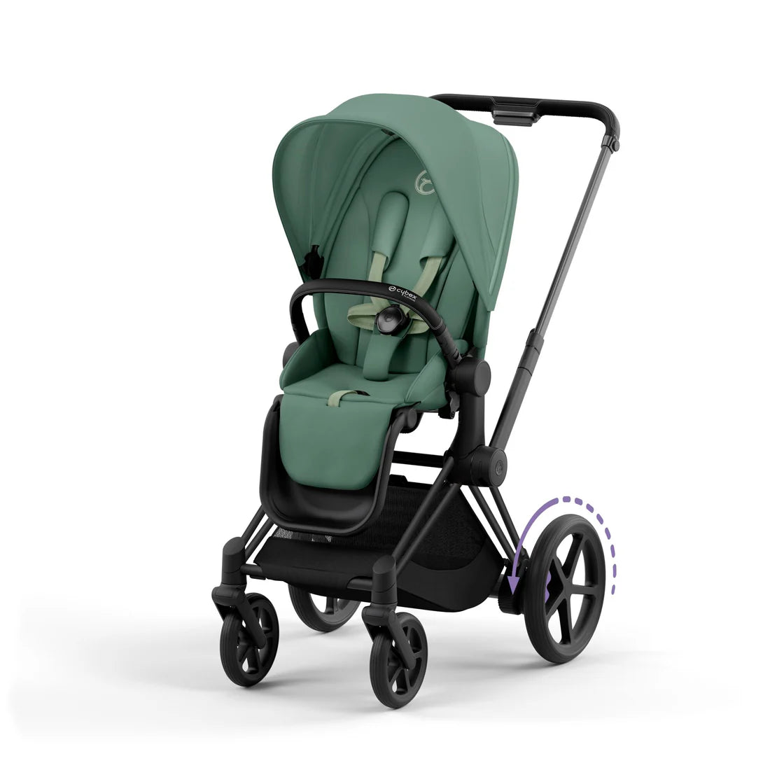 CYBEX e-PRIAM Set Gestell in Matt Black - Leaf Green