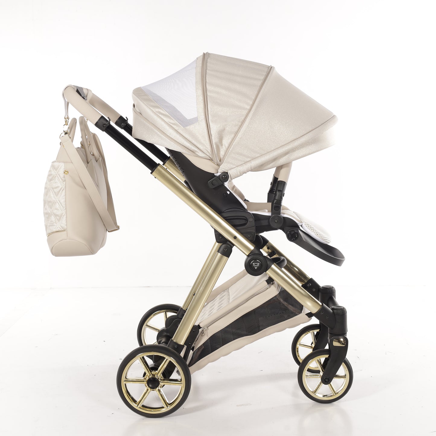 JUNAMA ELLEGANTE LAME - BEIGE / GOLD