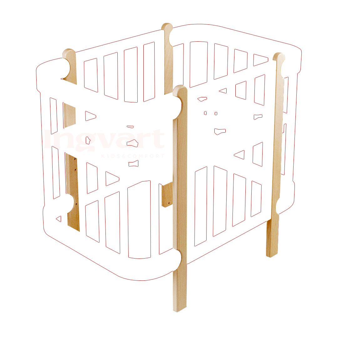 NIKA Kinderbettbeine, Farbe Grau