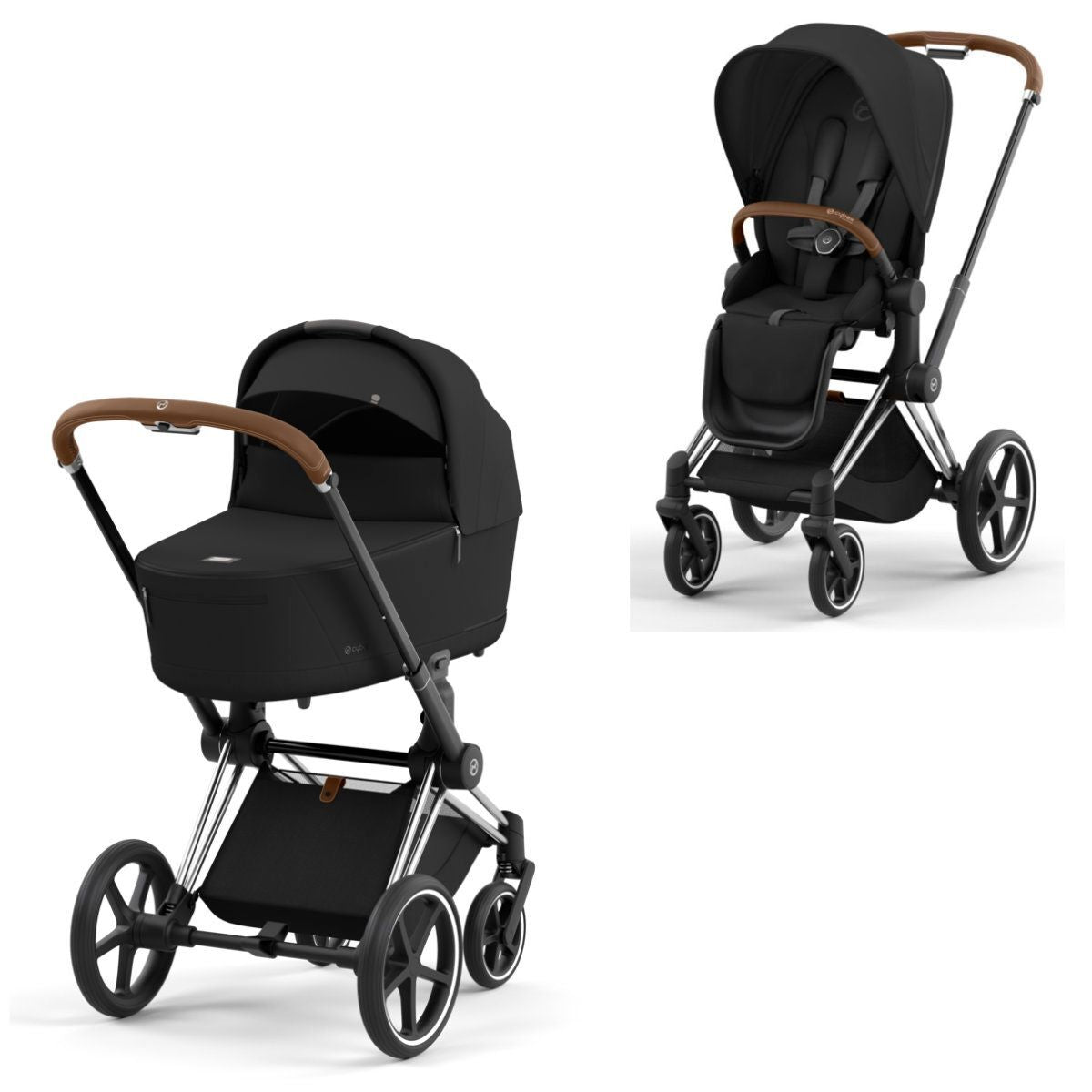 CYBEX PRIAM Set Gestell in Chrome Brown - Sepia Black