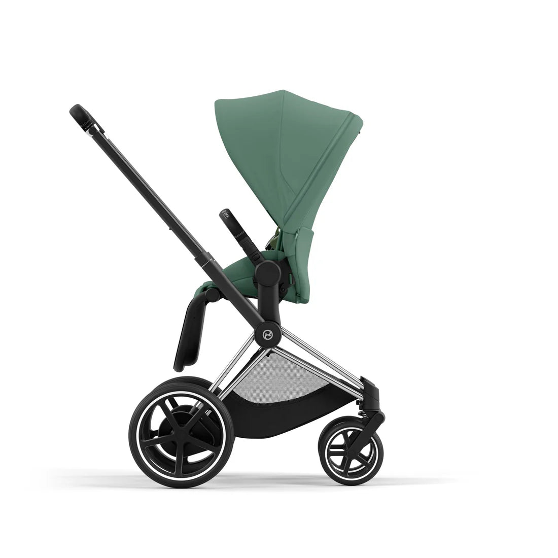 CYBEX e-PRIAM Set Gestell in Chrome Black - Leaf Green