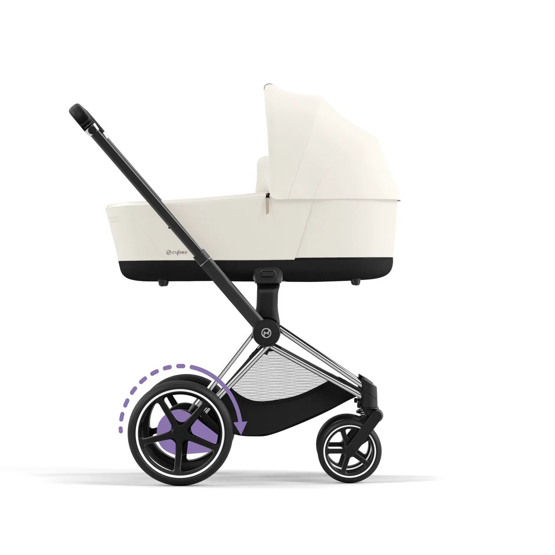 CYBEX e-PRIAM Set Gestell in Chrome Black - Off White