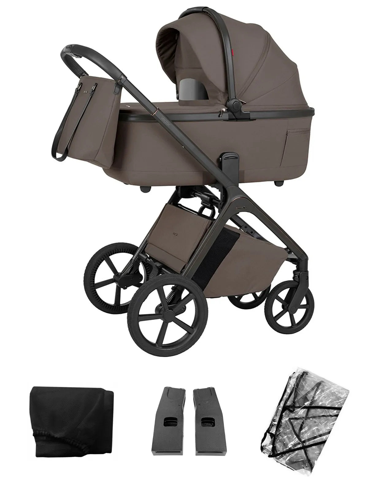 CARRELLO VECTOR F CRL-6700 - mit faltbarer BABYWANNE - KOA BROWN