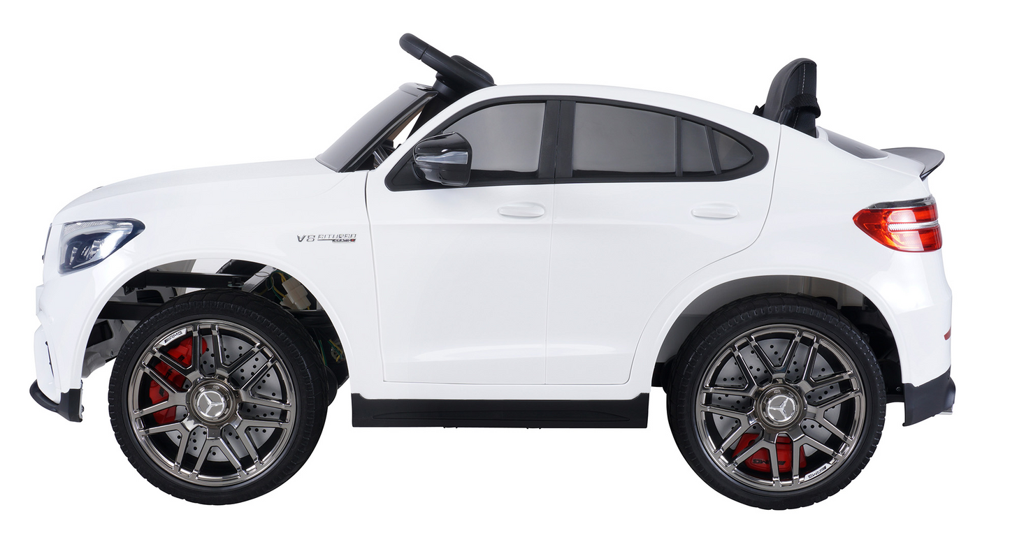 Kinder-Elektroauto Mercedes AMG GLC 63S Coupé, 4x4-Antrieb, Fernbedienung, 140 Watt, LED, EVA-Reifen