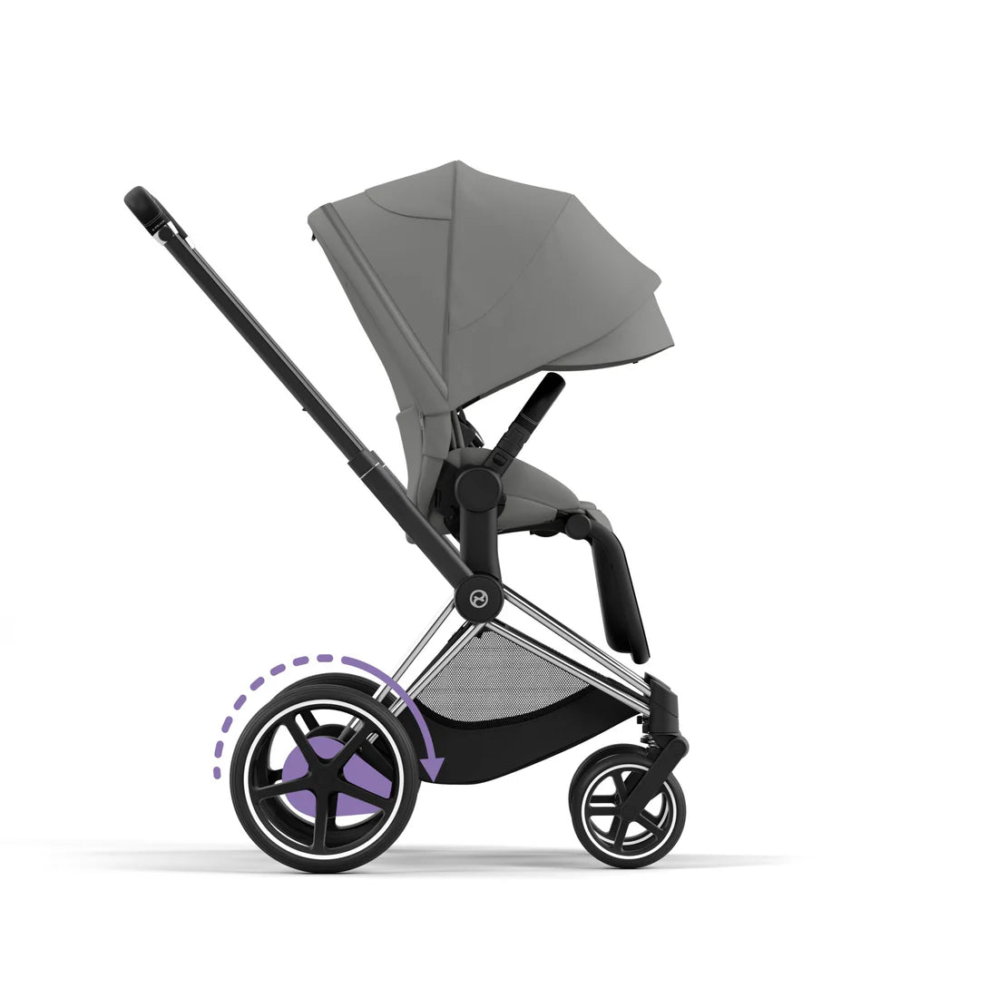 CYBEX e-PRIAM Set Gestell in Chrome Black - Mirage Grey
