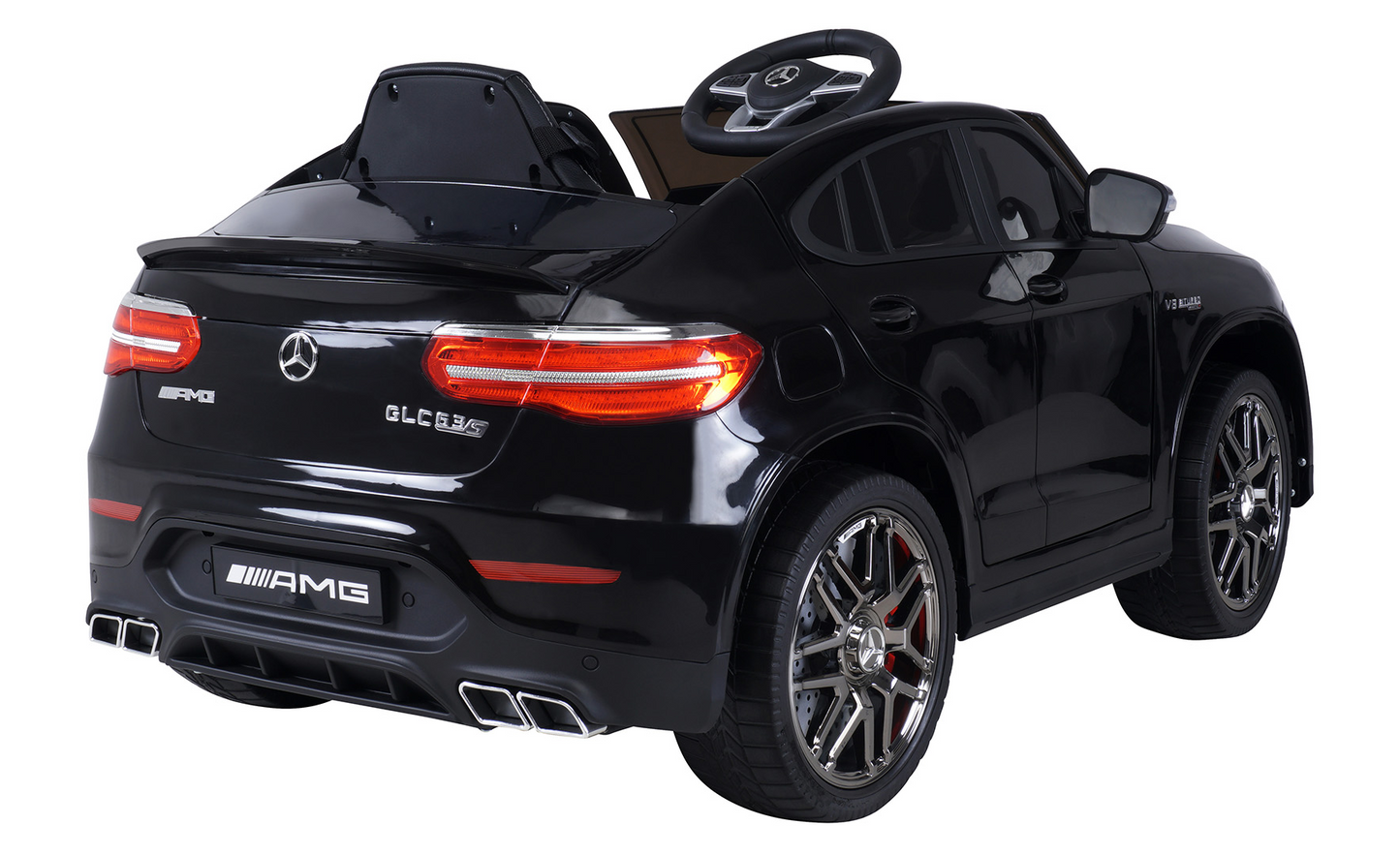Kinder-Elektroauto Mercedes AMG GLC 63S Coupé, 4x4-Antrieb, Fernbedienung, 140 Watt, LED, EVA-Reifen