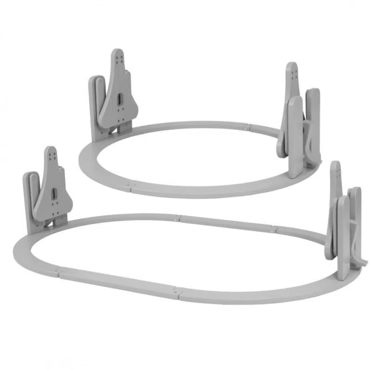 Wiegenaufsatz für 7-in-Babybett OVAL Grau