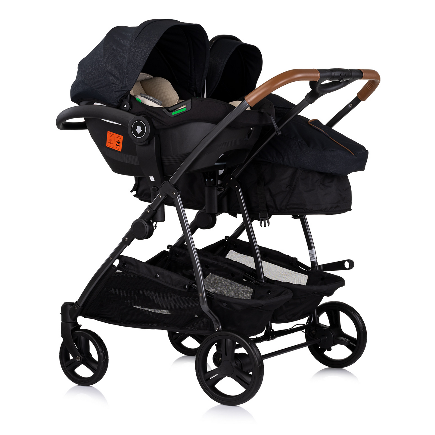 KINDERWAGEN FÜR ZWEI KINDER DUO SMART BLACK