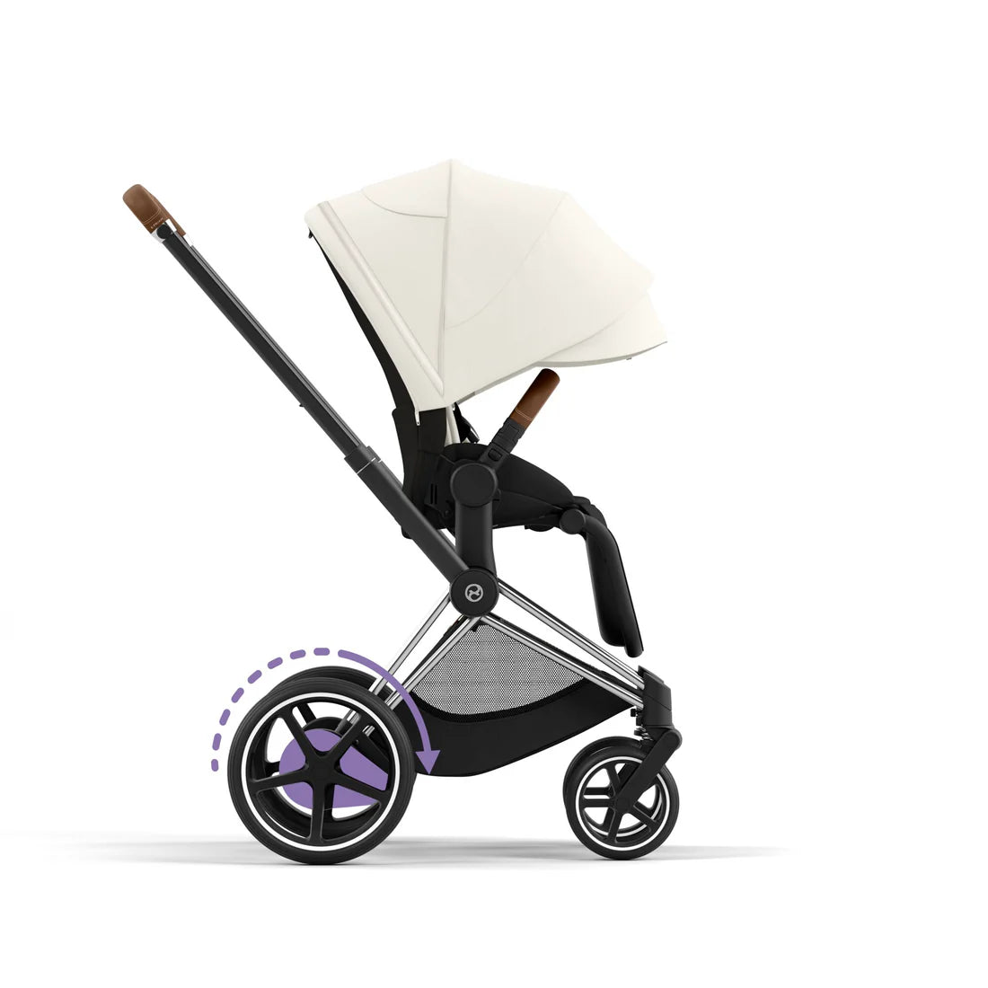 CYBEX e-PRIAM Set Gestell in Chrome Brown - Off White