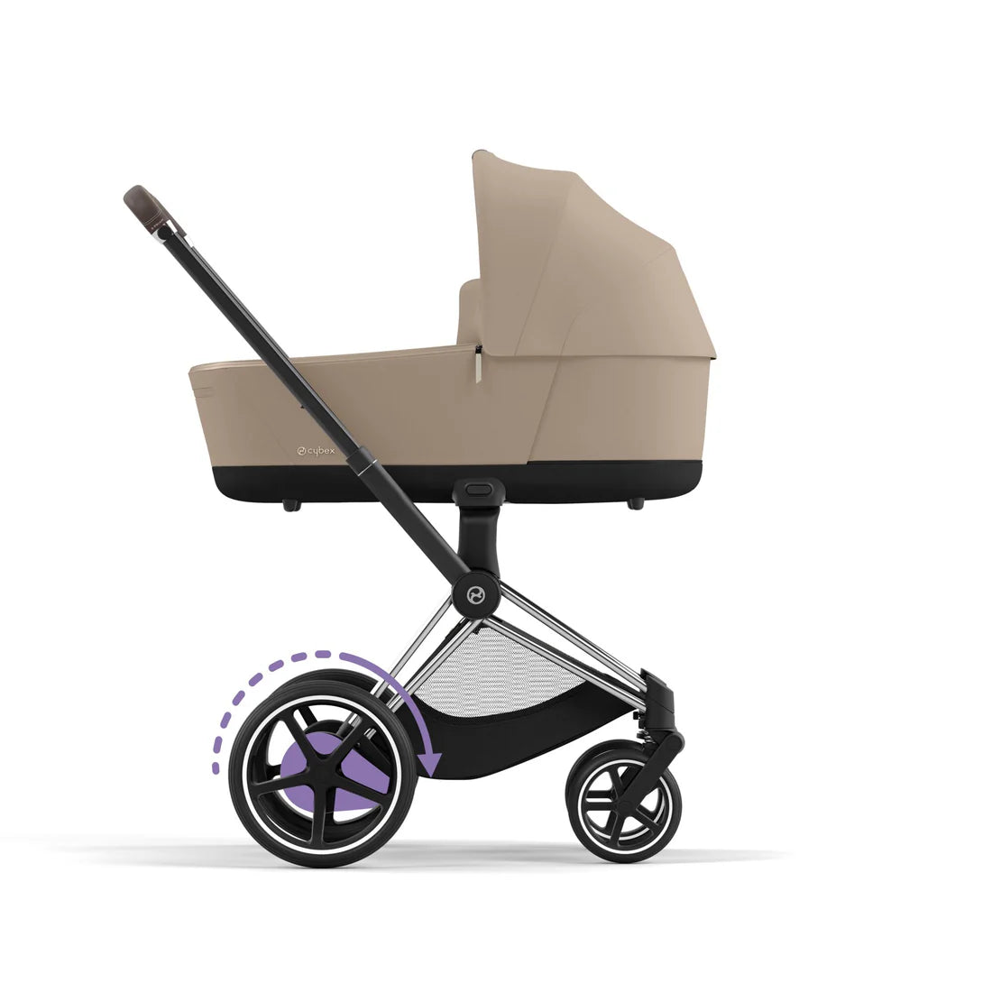 CYBEX e-PRIAM Set Gestell in Chrome Brown - Cozy Beige