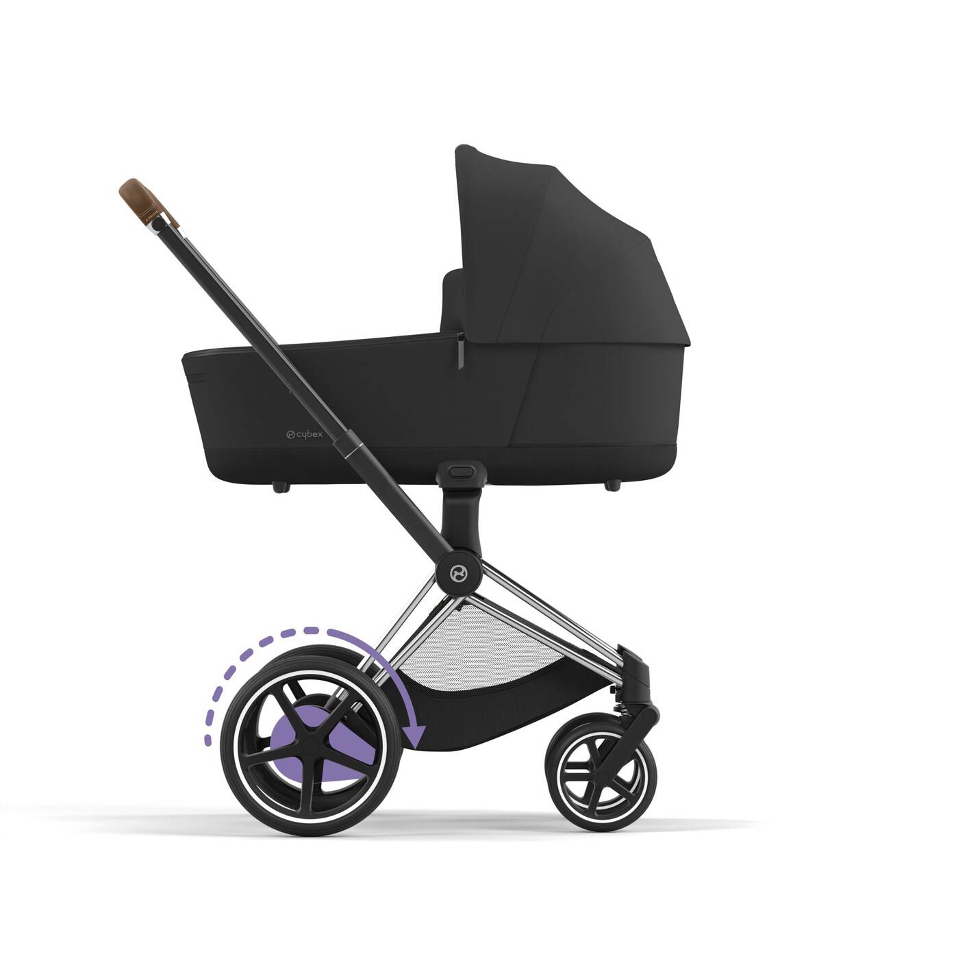 CYBEX - e-Priam Rahmen - Chrome with Brown Details