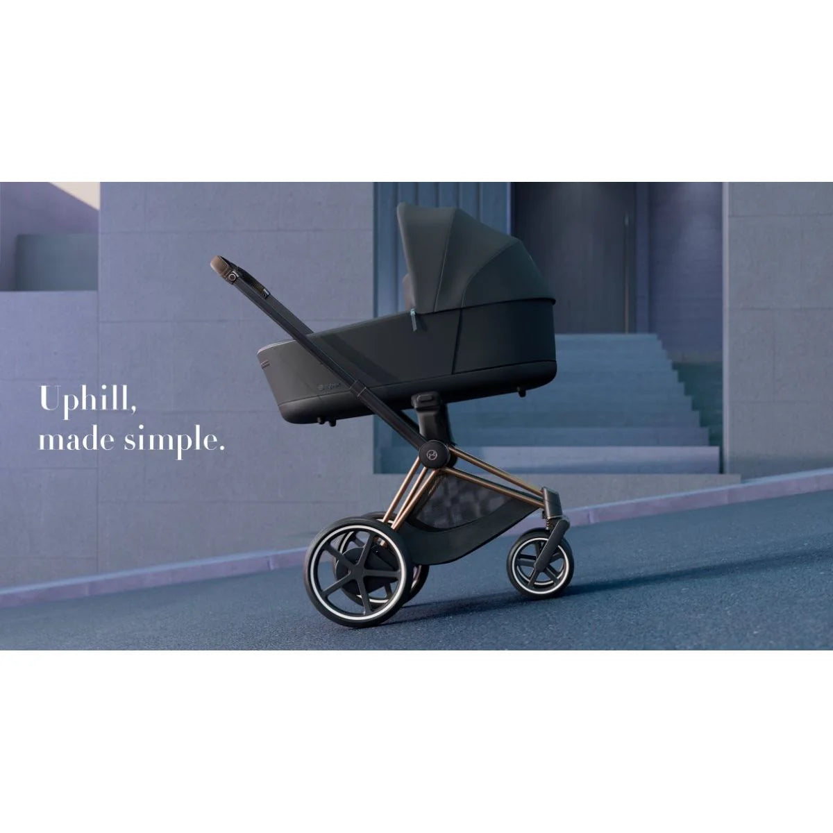 CYBEX e-PRIAM Set Gestell in Chrome Black - Cozy Beige