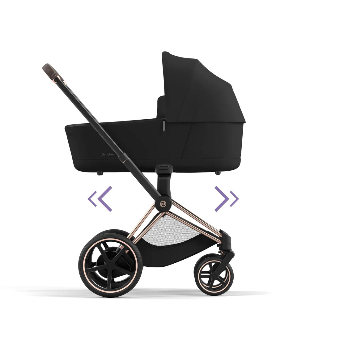 CYBEX e-PRIAM Set Gestell in Roségold - Sepia Black