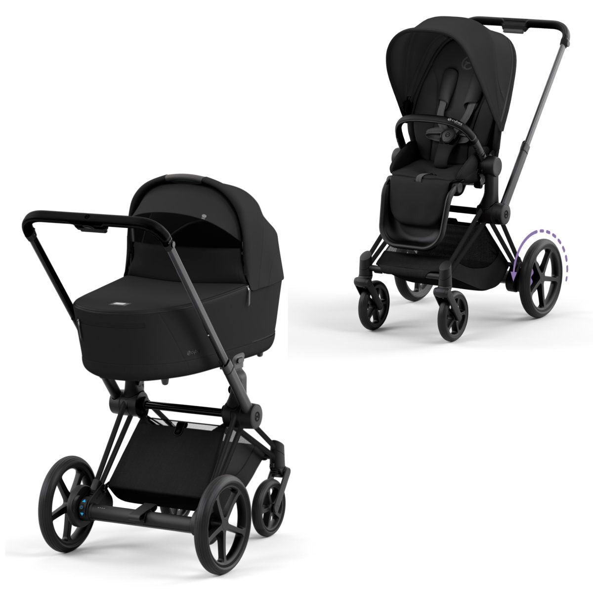 CYBEX e-PRIAM Set Gestell in Matt Black - Sepia Black